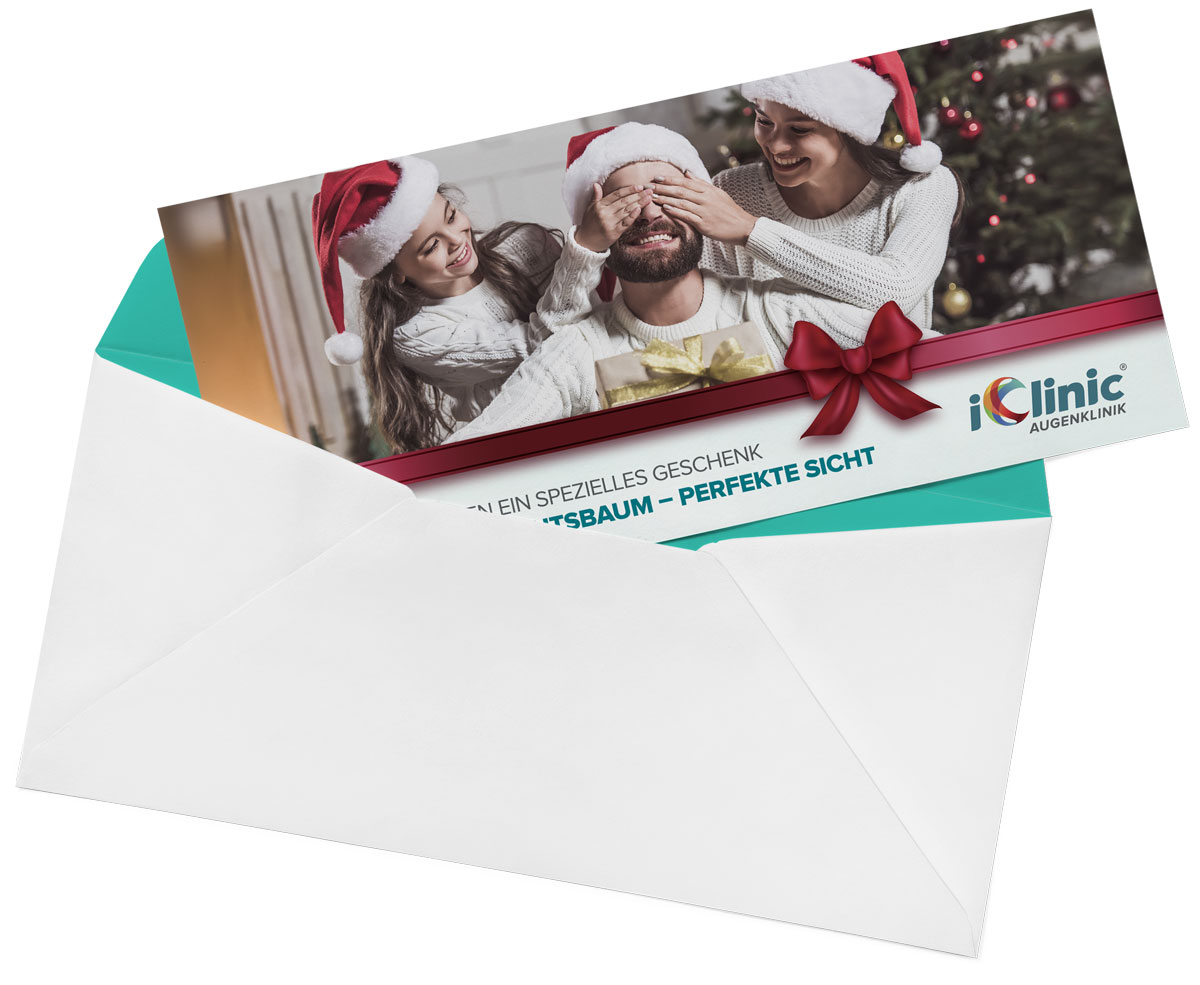 Weihnachtsgeschenkgutschein für Laser-Augenchirurgie Weihnachtsgeschenkgutschein für Laser-Augenchirurgie